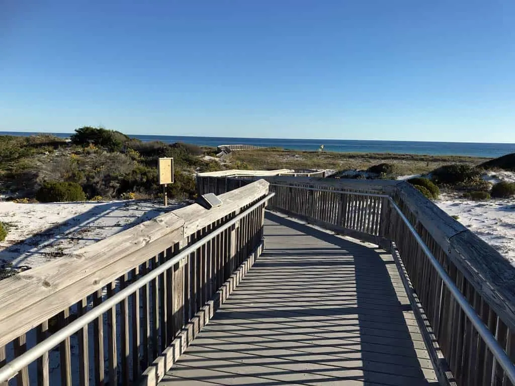 florida panhandle campgrounds Henderson Beach State Park boardwalk 5 Florida Panhandle campgrounds you'll love