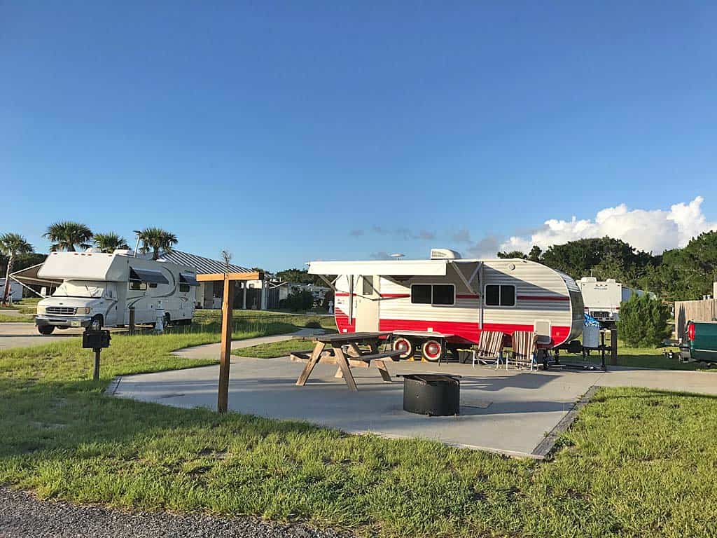 Riverside campground at Gamble Rogers State Park
