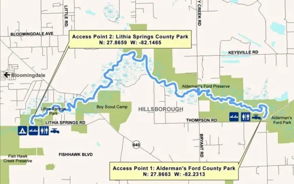 alderman's ford Alafia map 2 Primitive camping at Alderman's Ford: A backwoods beauty