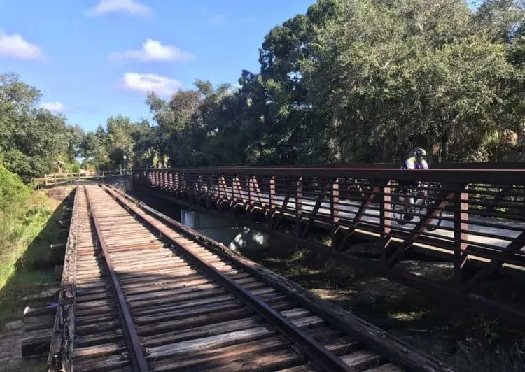 A historic trestle along the Legacy Trail
