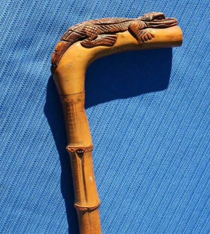 Victorian carved alligator cane (Photo: Doug Alderson)