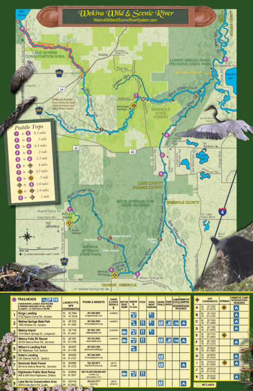 Map of the Wekiva River system 