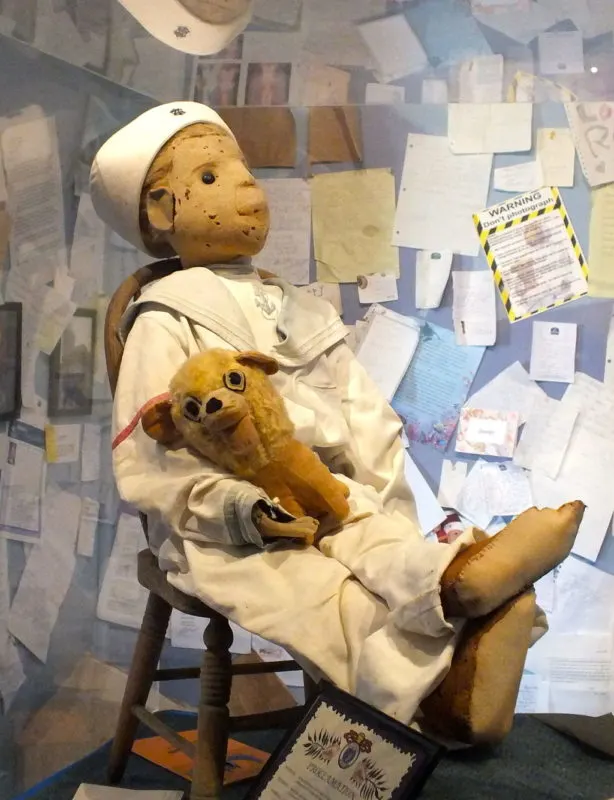 Haunted places in Florida: Robert the Doll at the Fort East Martello Museum.