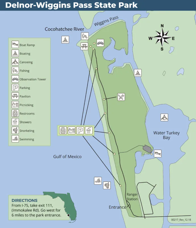 Delnor-Wiggins Pass State Park 2022 5 6 delnor wiggins map Delnor-Wiggins Pass State Park, Naples: Top beach partially reopens after Ian