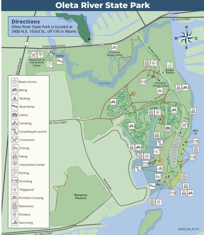 Map of Oleta River State Park 