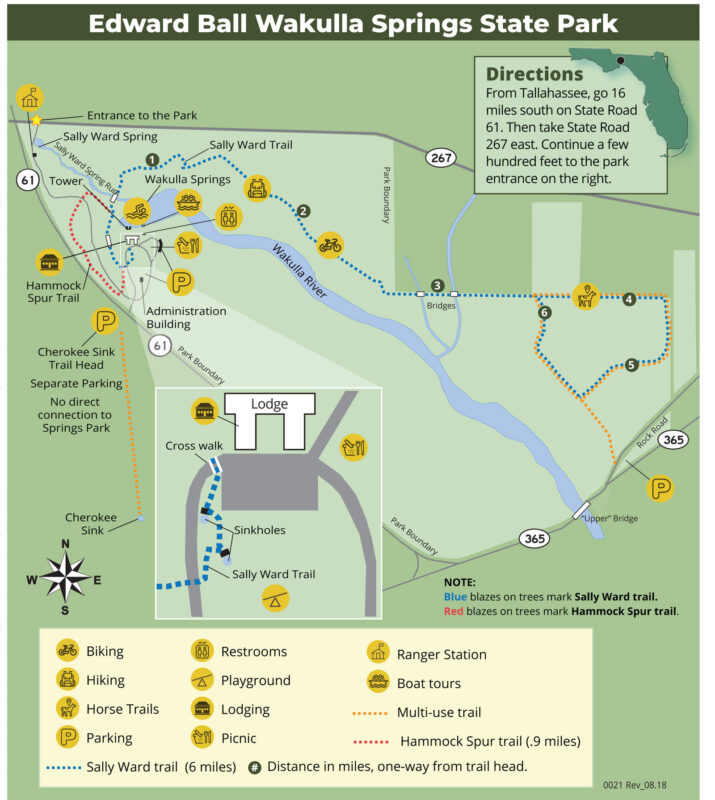 Map of Edward Ball Wakulla Springs State Park 