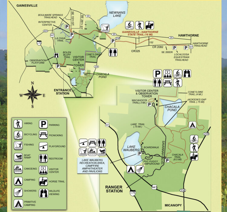 Map of Paynes Prairie Preserve State Park