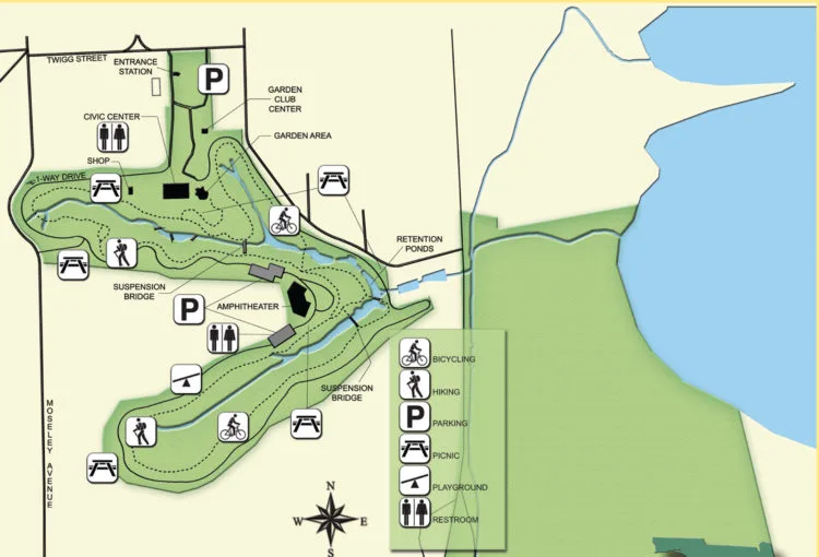 Map of Ravine Gardens State Park