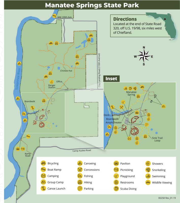 Map of Fanning Springs State Park