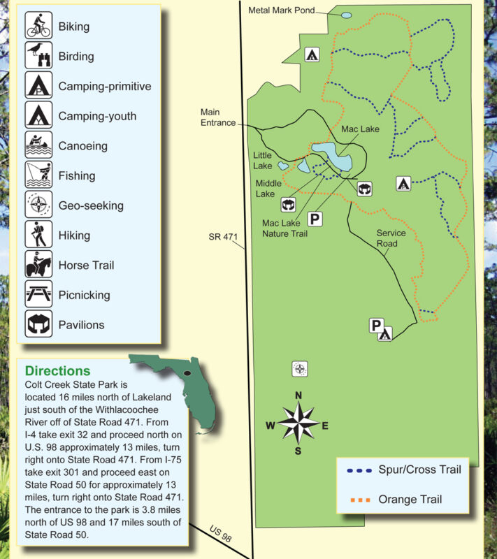 Map of Colt Creek State Park