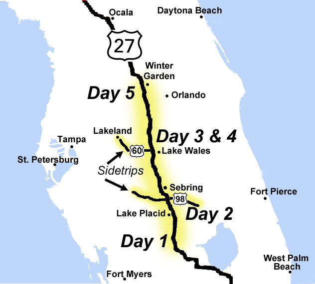 miami to orlando 2023 6 map for US 27 Road Trip Miami to Orlando road trip: Quaint towns, trails and hills along US 27