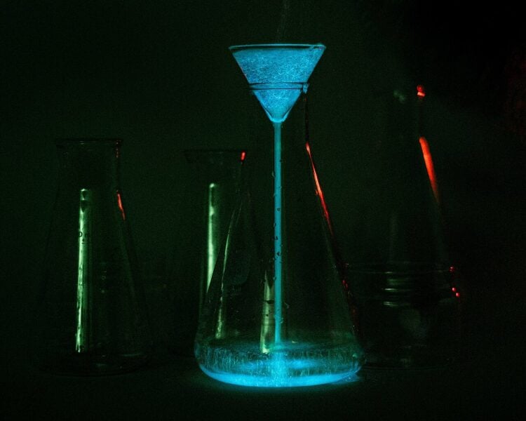 For your Florida bucket list: A nighttime bioluminescence kayak trip is a summer thrill 4 Bioluminescence is difficult to photograph. This is a low-light long exposure photograph showing the bioluminescent quality of Pyrocystis fusiformis. Pyrocystis fusiformis cells produce a blue light when shaken or agitated. (The green and red colors in the photo are caused by a lit exit sign and power strip in an otherwise dark room.) Photo by Mattfrantzdotcom via Flickr.