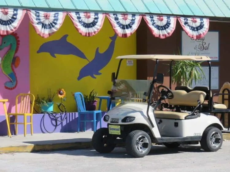Golf carts are the island way of life on Anna Maria Island.