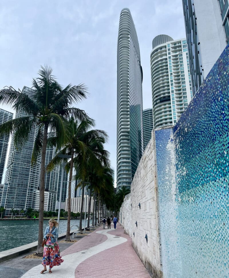 Summer adventure: Taking a Brightline train for a Miami getaway 5 Baywalk along the Miami River. (Photo: Bonnie Gross)