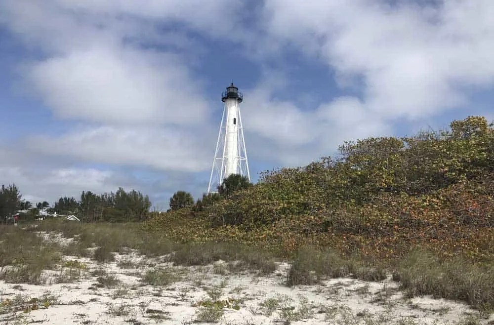 The Gasparille Island Lighthouse on Boca Grande is located in a state park with an expansive white sand beach. (Photo: Bonnie Gross)