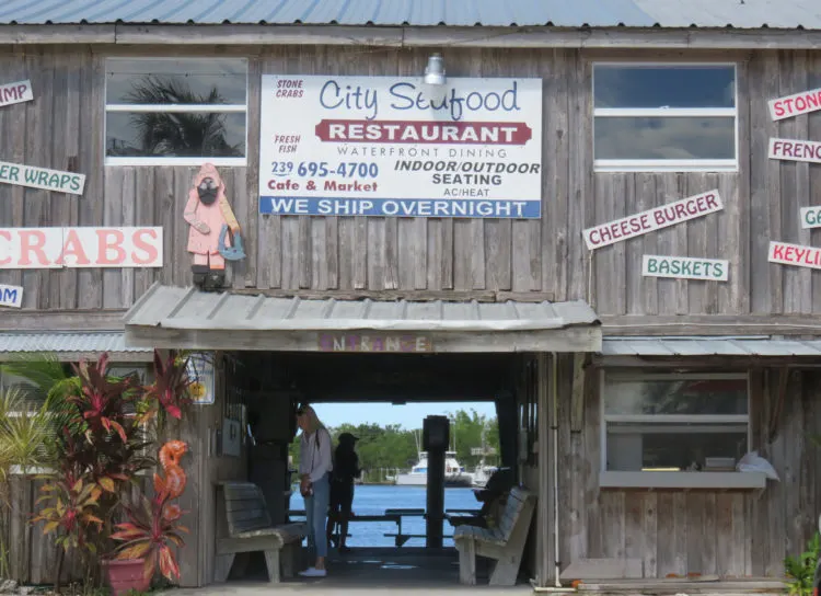 City Seafood in Everglades City: A favorite place for Florida stone crabs.