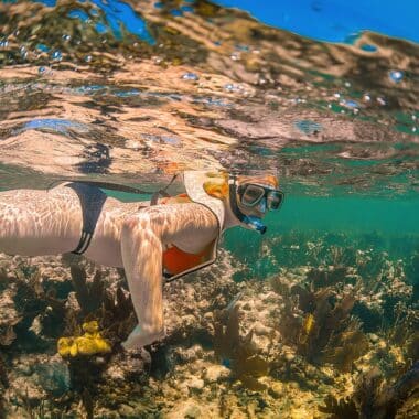 Florida lighthouses FKNMS snorkeler via Matt McIntosh NOAA Snorkeling, kayaking, camping at Pennekamp Coral Reef State Park