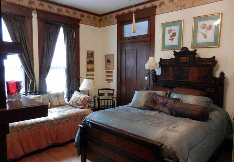 A bedroom in the Herlong Mansion,