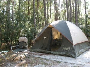Campsite at Orange County's Moss Park