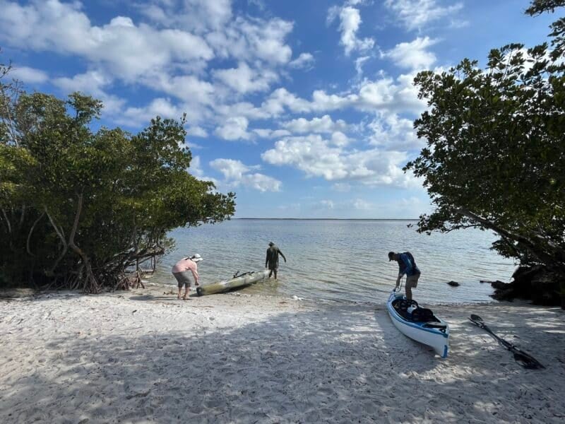 Kayaking Pine Island, an Old Florida island that development skipped 6 Sandy kayak launch at Tropical Point Park near St. James City on Pine Island. (Photo: Bonnie Gross)