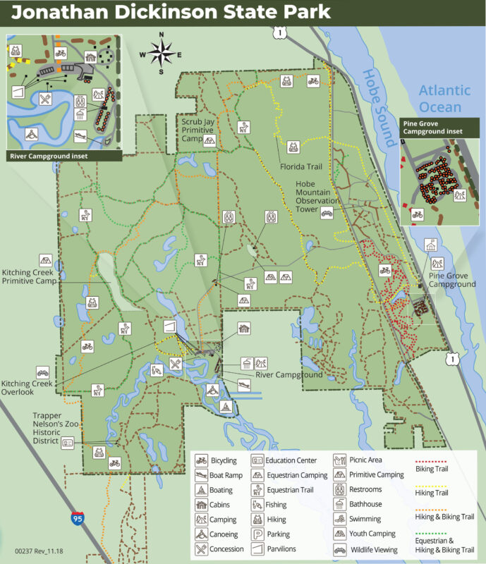Jonathan Dickinson State Park Jonathan Dickinson map 2 1 Jonathan Dickinson State Park: A Florida treasure