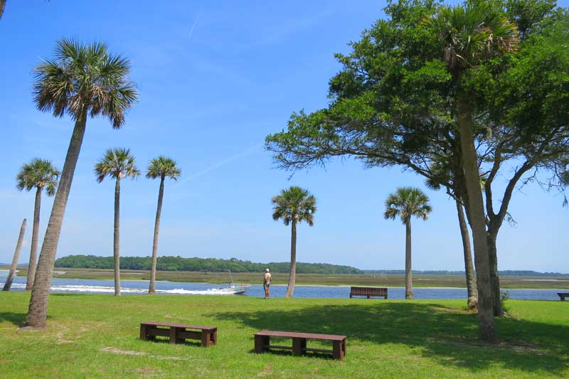 The Kingsley Plantation has a sweeping view of the river.