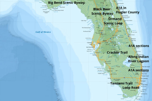 map of florida scenic drives