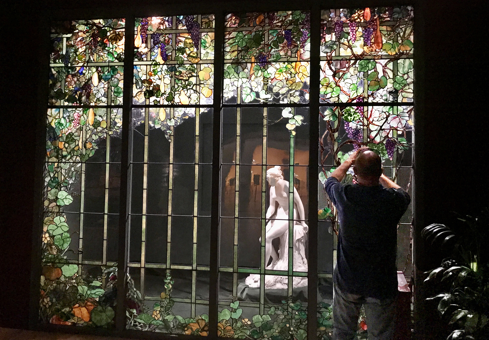 Things to do in Winter Park: A large Tiffany window in the Charles Hosmer Morse Museum of American Art. (Photo: Bonnie Gross)