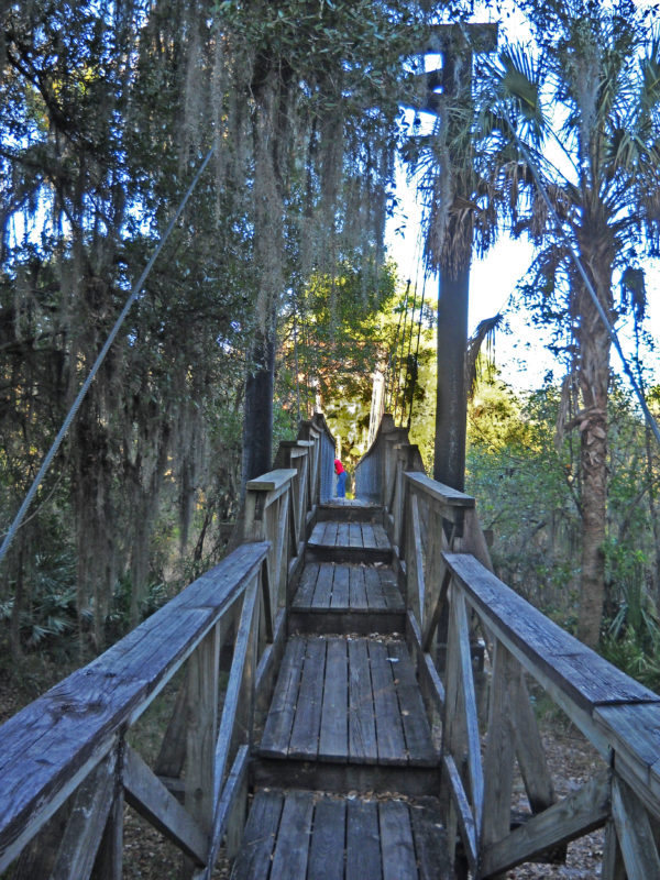 Suspension bridge at Paynes Creek Historic State Park, a few miles off the Florida Cracker Trail. (Photo: David Blasco)