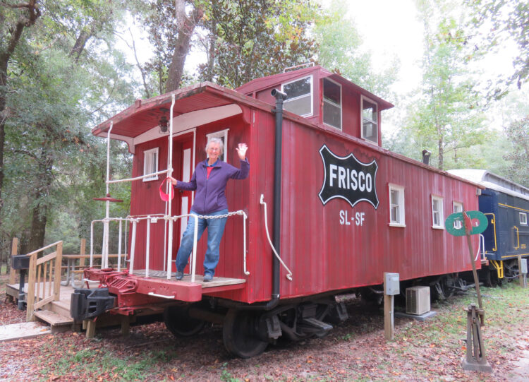 Old train cars now serve as cabins at Adventures Unlimited. (Photo: David Blasco)