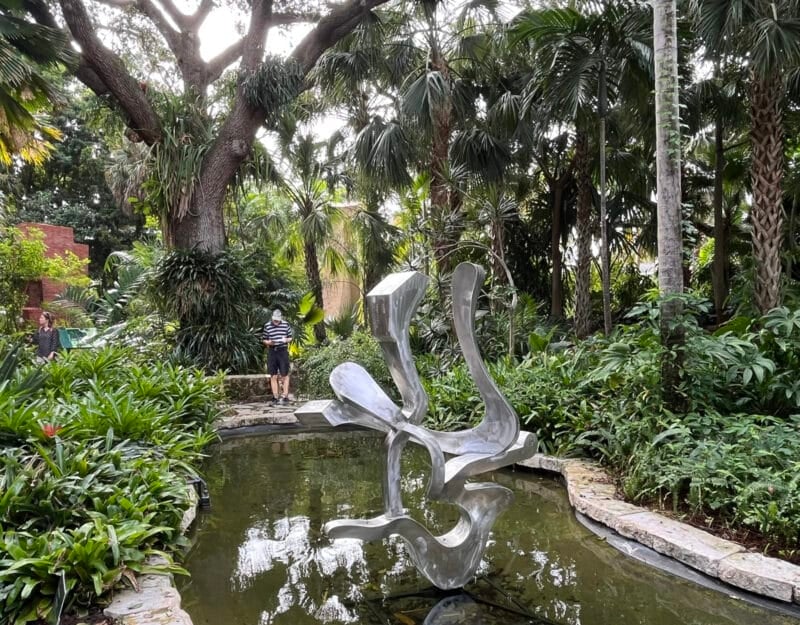 Garden in West Palm Beach is a hidden treasure 6 Sculptures by Artist in Residence Kevin Barret are displayed in the garden through June 2026. (Photo: Bonnie Gross)