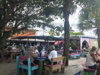 Archie's Seabreeze, located across A1A from the beach, opened in 1947. It offers an expansive open air dining area and bar. (Photo: Bonnie Gross)