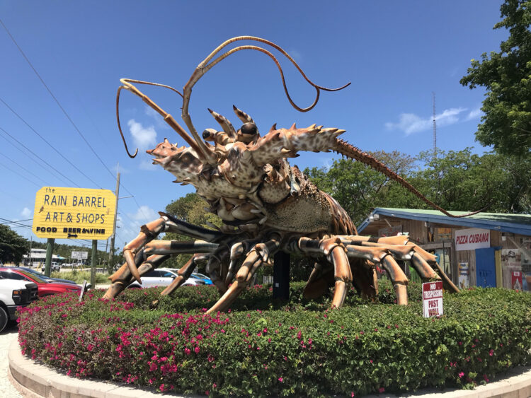 Things to do in Islamorada: Rain Barrel Artisan's Village, home to Betsy the Lobster. (Photo: Bonnie Gross)