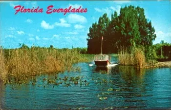 Vintage postcard of airboat ride (Photo: Florida Memory Project)