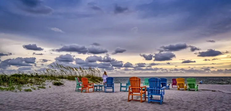 A classic Old Florida scene on the beach in Boca Grande on Gasparilla Island. Boca Grande lighthouse (Photo by Bob Kyle)