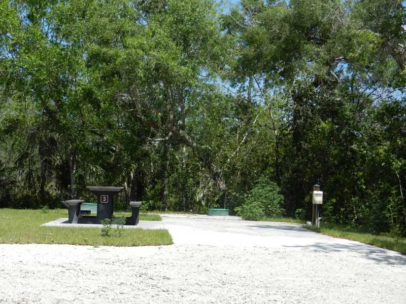 Campsite at Mitchell's Landing along Loop Road in Big Cypress