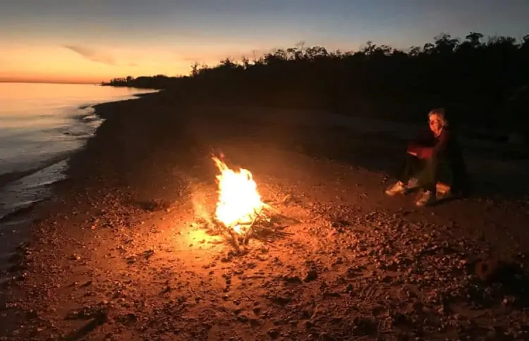 East Cape Sable camping: There's nothing better than a beach campfire. (Photo: David Blasco)