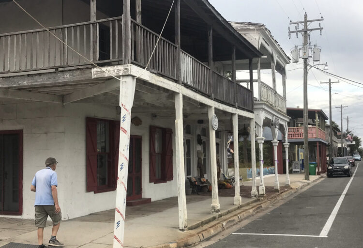 Cedar Key is full of historic buildings, and many have that authentic patina of peeling paint and crooked pilings. (Photo: Bonnie Gross)