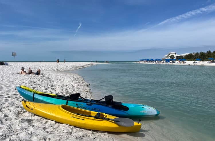 Hidden Clam Pass Park in Naples: Swimmers ride the tide; kayakers take a scenic trail 1 Clam Pass is two-fer. It has a beautiful hidden beach and it also has a kayak trail that takes you to that beach and also through beautiful mangrove tunnels. (Photo: Bonnie Gross)