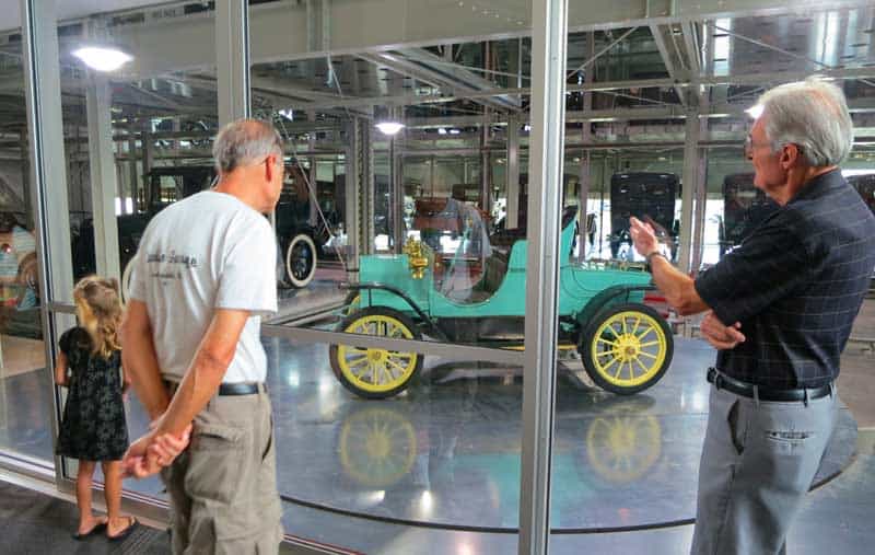 Visitors choose a car on a touch screen, and a robotic system delivers it to the turntable at the Elliott Museum on Hutchinson Island. (Photo: Bonnie Gross)
