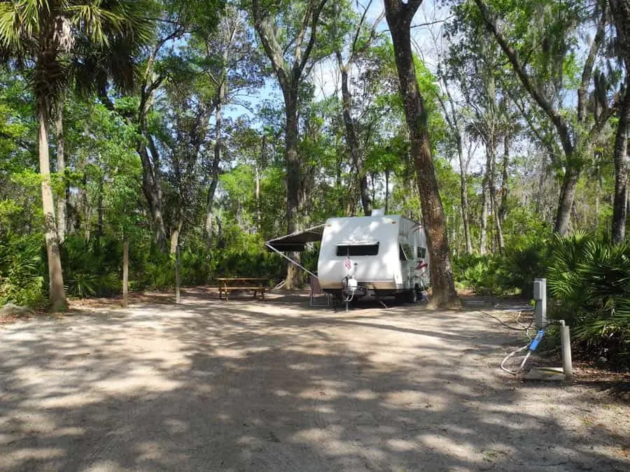 Campsite at Faver-Dykes State Park