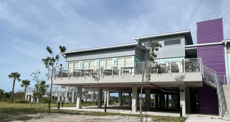 Flamingo Lodge, a new hotel, elevates Everglades National Park outpost 12 The restaurant at Flamingo has a large elevated patio as well as an indoor space. (Photo: Bonnie Gross)