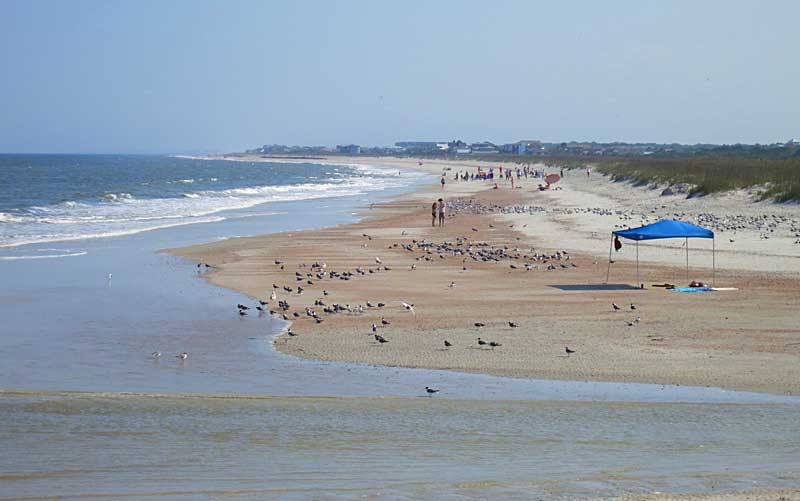 The beach at Amelia Island's Fort Clinch State Park is so broad and hard-packed, you can bike on it. 