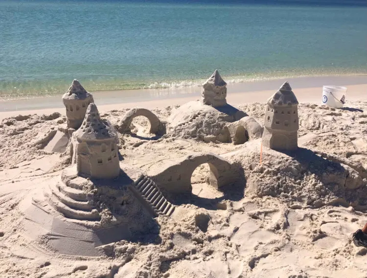 An elaborate sandcastle at Grayton Beach State Park, a perfect places to perfect your skills at sandcastle buiding. (Photo: Bonnie Gross)