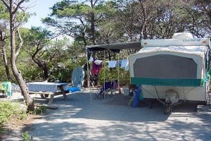 Campsite at Henderson Beach State Park