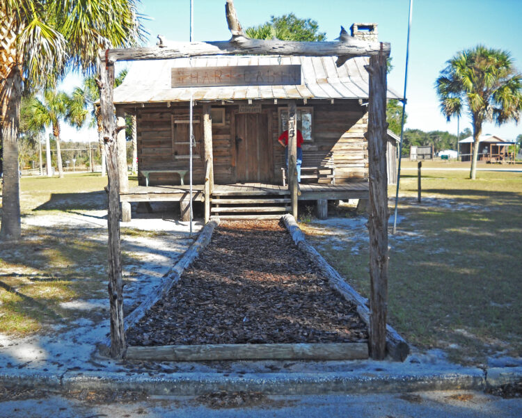 1879 John Hart cabin at the Florida Cracker Trail Museum, Zolfo Springs. (Photo Bonnie Gross)
