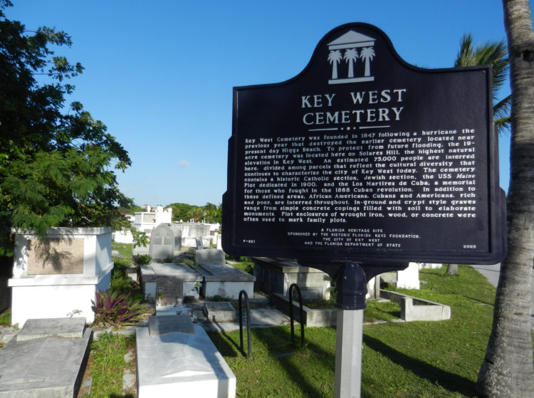 Key West Cemetery historic marker. (Photo: Bonnie Gross)