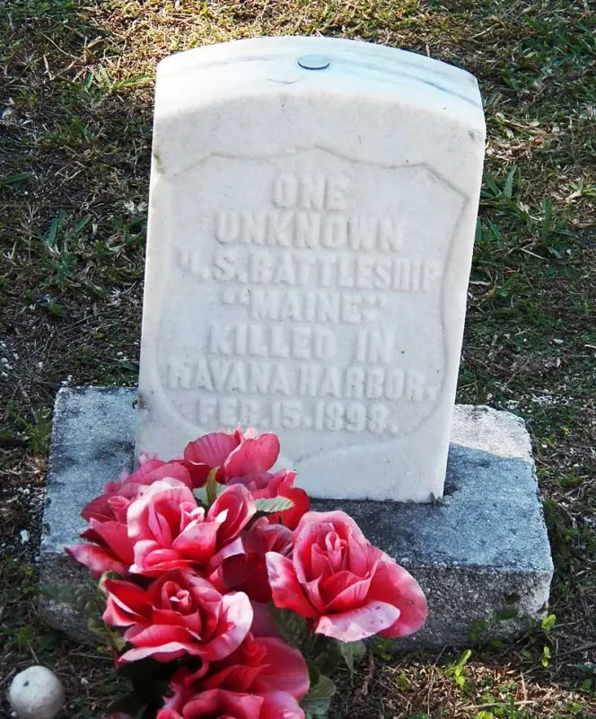 Grave of a sailor who died on the USS Maine at Key West Cemetery. (Photo: Bonnie Gross)