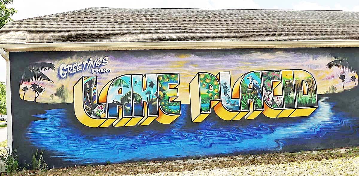 lake placid postcard mural