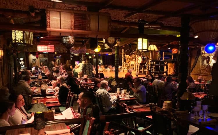 Our favorite way to visit the historic Mai-Kai restaurant: Come for happy hour; see the gardens 18 Seating in the dining room at the Mai-Kai Restaurant in Fort Lauderdale. (Photo: Bonnie Gross)